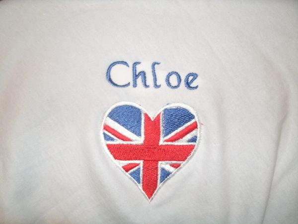 British Flag Heart Personalized Girl Baby Blanket
