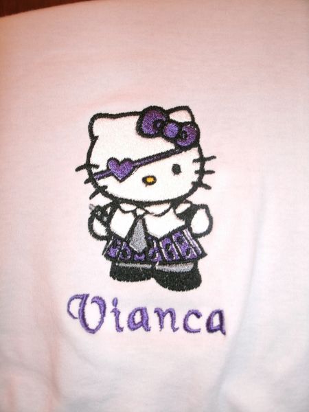 Kitty with Eye Patch Personalized Baby Blanket