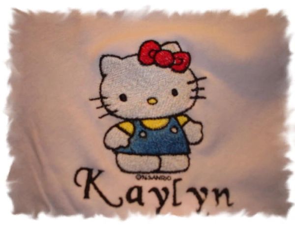 Kitty Girl Personalized Baby Blanket