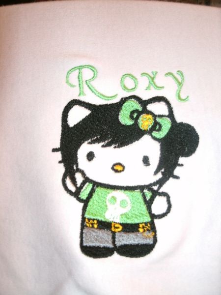 Kitty Rocker Skull Girl Personalized Baby Blanket