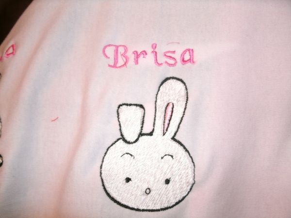 Kitty Bunny Girl Face Personalized Baby Blanket