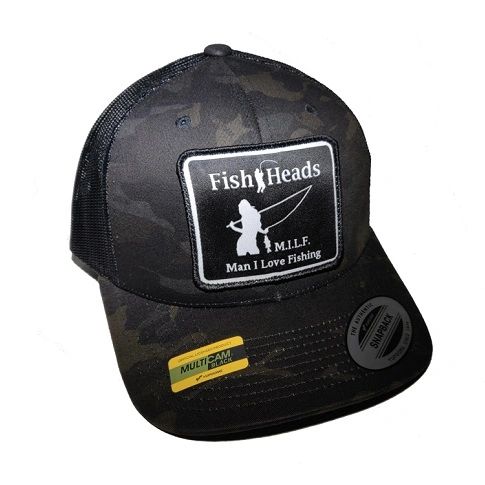 FishHeads MILF Fishing FlexFit Snapback Trucker Hat - Man I Love