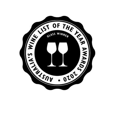 Australia's Wine List of the Year Awards, two glasses, excellent wine list