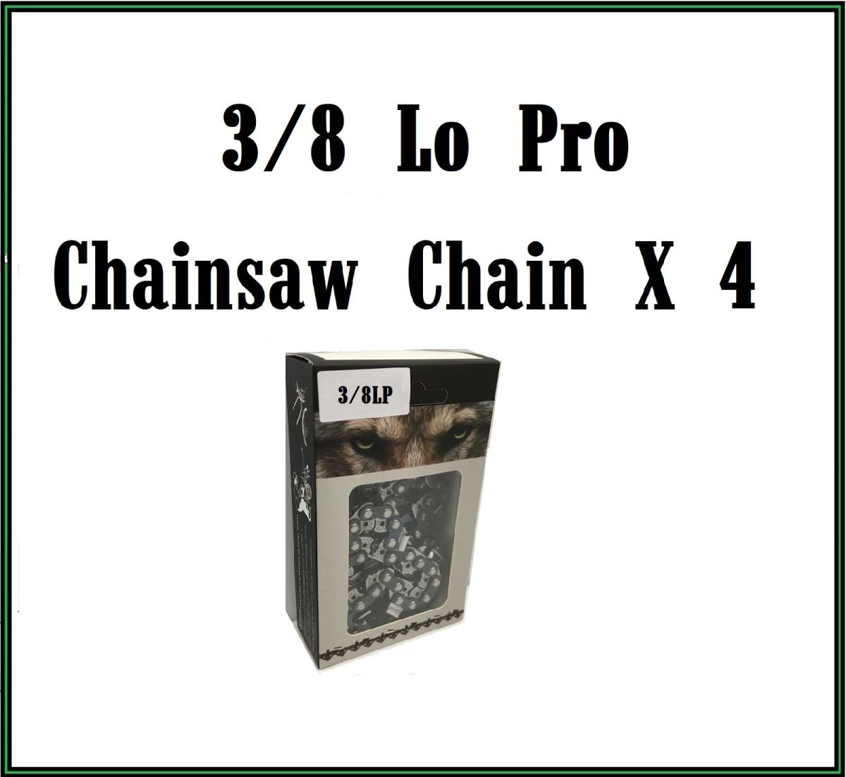 3/8LP 043G 40 DL FULL CHISEL CHAINSAW CHAIN X 4 SUITS 10