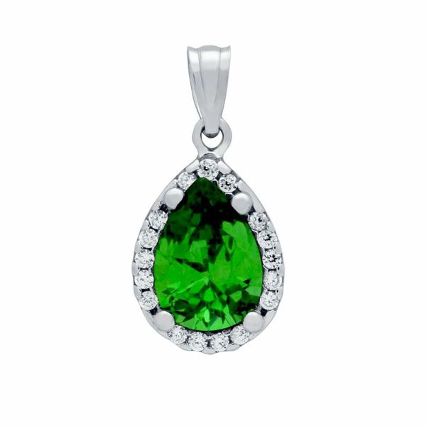 Emerald Green CZ Teardrop Pendant 2021-New Release | Galleria Glass and ...