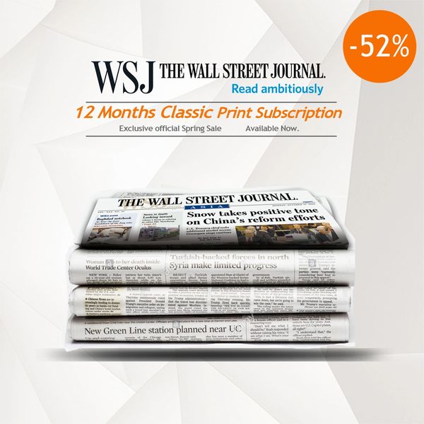 Wall Street Journal Subscription 12 Months Classic Print Edition The Wall Street Journal Start From 89 99 Up To 80 Off Sale