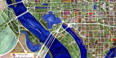 A Map of the National Mall and Surroundings