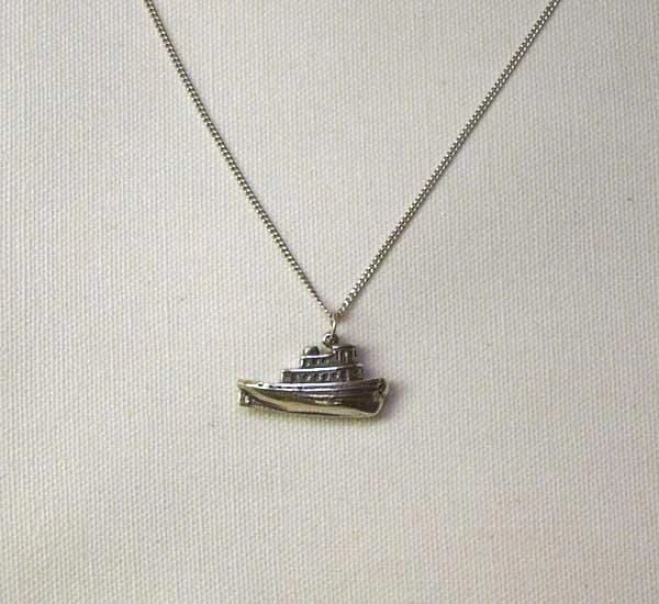 Tugboat Pendant & Chain Necklace