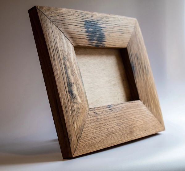 Hand Crafted, Custom Made Oak, Whisky Barrel Stave Photo Frame