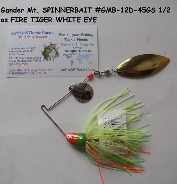 ONE GANDER MOUNTAIN 1/2 oz SPINNERBAIT EATFISH97LANDOFLURES