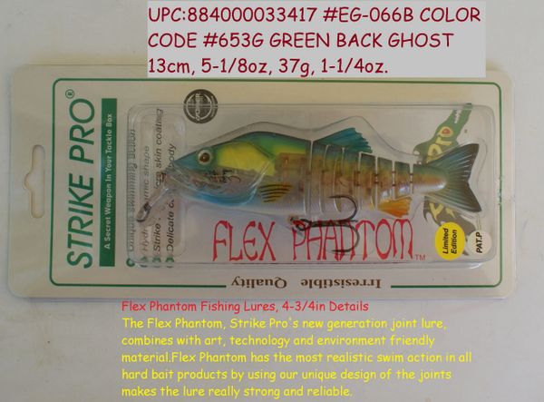 Strike Pro Flex Phamtom Fishing Lures Green Back Ghost Eatfish97landoflures