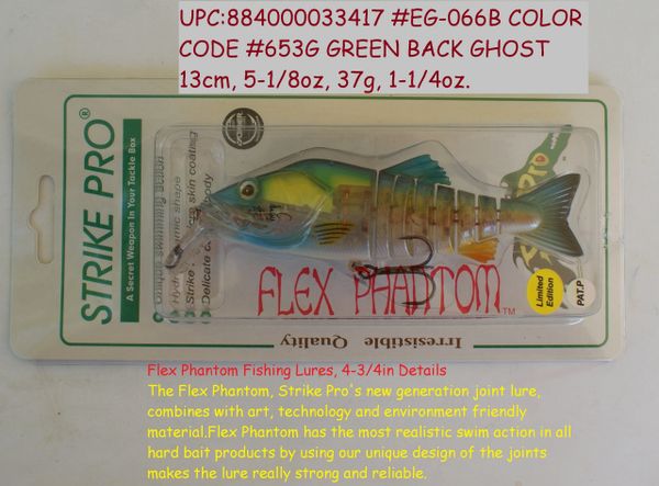 Strike Pro Flex Phamtom Fishing Lures Green Back Ghost Eatfish97landoflures