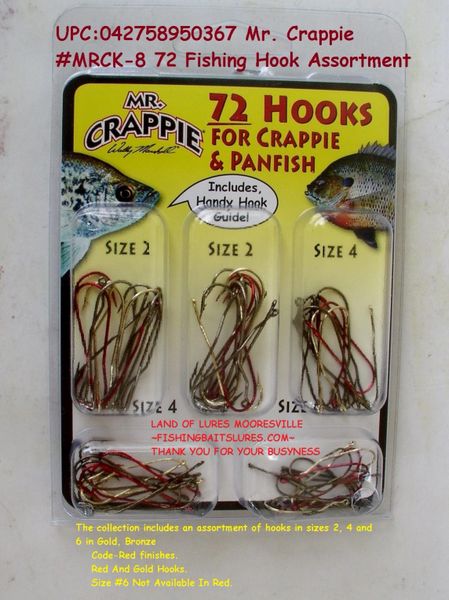 red crappie hooks