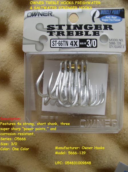 saltwater treble hooks