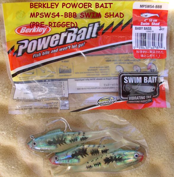 BERKLEY POWOER BAIT MPSWS4BBB SWIM SHAD (PRERIGGED