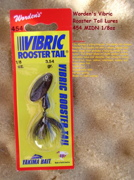 YAKIMA WORDEN'S VIBRIC ROOSTER TAIL SPINNER BAIT 