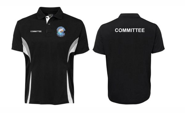 AA- POLO - SS - BLACK - DT - COMMITTEE