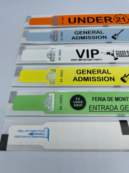 Ready to use wristbands with logo