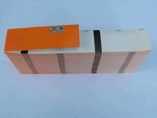 10,000 Orange Hologram Thermal Ticket Stock