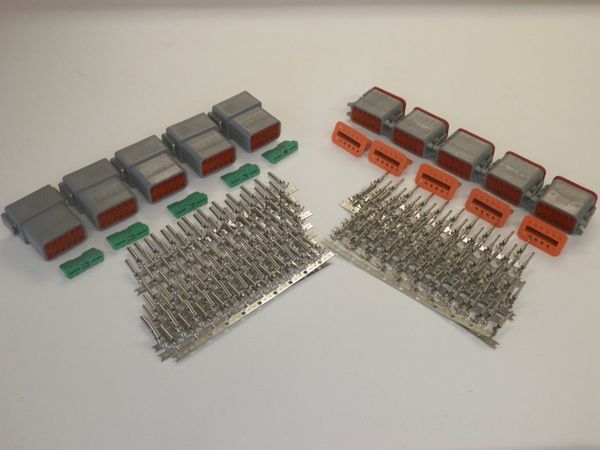 5 sets GRAY Deutsch DT 12-Pin Connectors 14-16 ga AWG Stamped Contacts