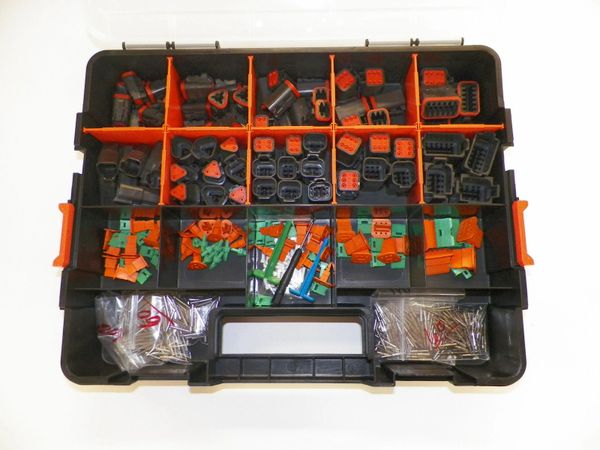 518 PC BLACK DEUTSCH DT CONNECTOR KIT SOLID CONTACTS + REMOVAL TOOLS