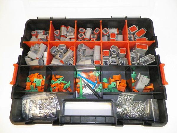 518 PC GRAY DEUTSCH DT CONNECTOR KIT SOLID CONTACTS + REMOVAL TOOLS