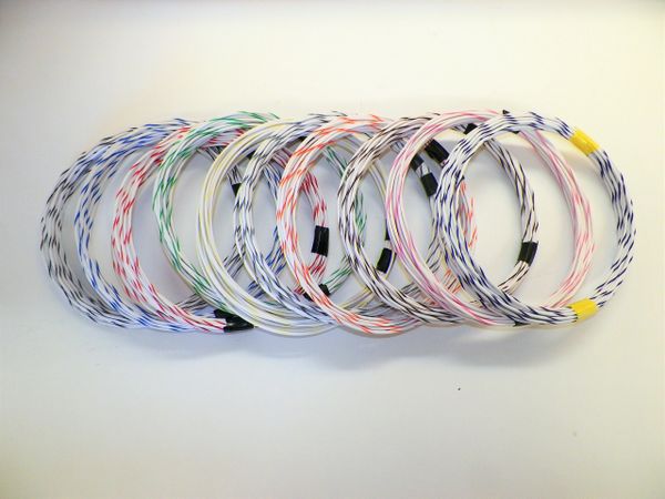 AUTOMOTIVE PRIMARY WIRE 20 GAUGE AWG HIGH TEMP GXL WITH STRIPE (LOT B) 8  COLORS 25 FT EA MADE IN USA