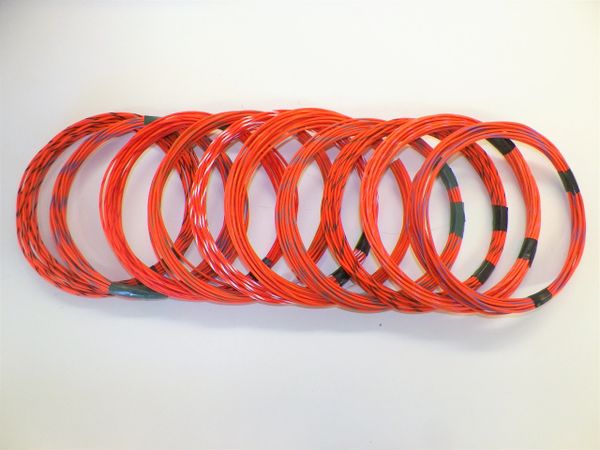 ORANGE hi temp automotive 20 gauge TXL wire + 10 STRIPED color wiring options