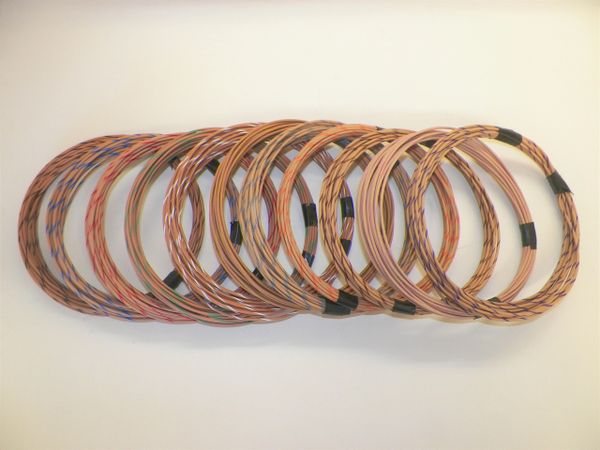 TAN hi temp automotive 20 gauge TXL wire + 11 STRIPED color wiring options