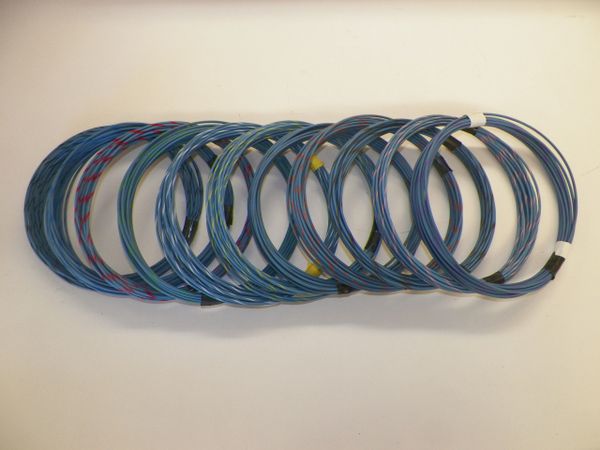 LT BLUE hi temp automotive 20 gauge TXL wire + 11 STRIPED color wiring options