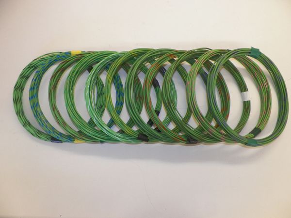 LT GREEN hi temp automotive 20 gauge TXL wire + 11 STRIPED color wiring options