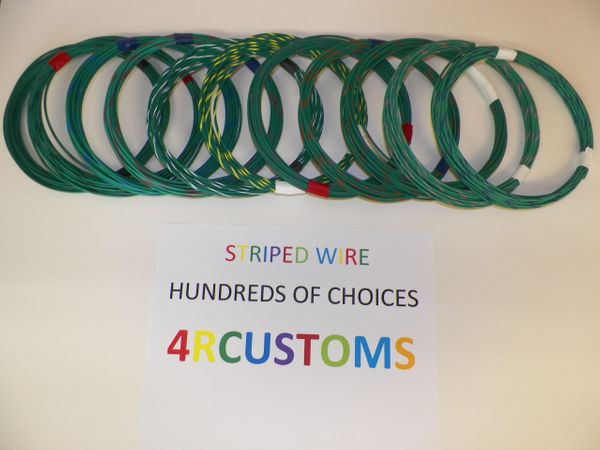 GREEN 18 gauge GXL wire - with stripe color and length options