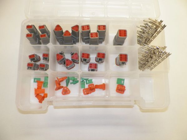 116 PC GRAY DEUTSCH DT CONNECTOR KIT STAMPED CONTACTS + REMOVAL TOOLS