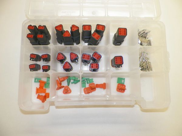 116 PC BLACK DEUTSCH DT CONNECTOR KIT SOLID CONTACTS + REMOVAL TOOLS