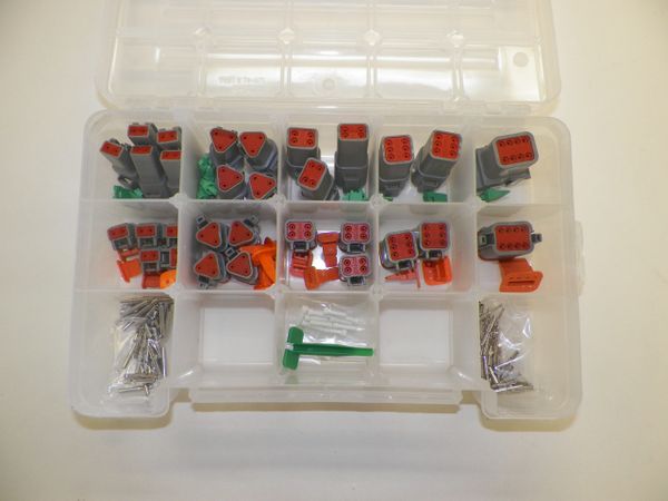 179 PC GRAY DEUTSCH DT CONNECTOR KIT SOLID CONTACTS + REMOVAL TOOLS