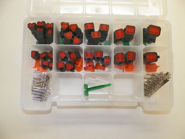179 PC BLACK DEUTSCH DT CONNECTOR KIT STAMPED CONTACTS + REMOVAL TOOLS