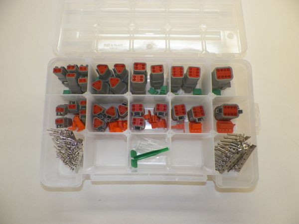 191 PC GRAY DEUTSCH DT CONNECTOR KIT STAMP CONTACTS + REMOVAL TOOL