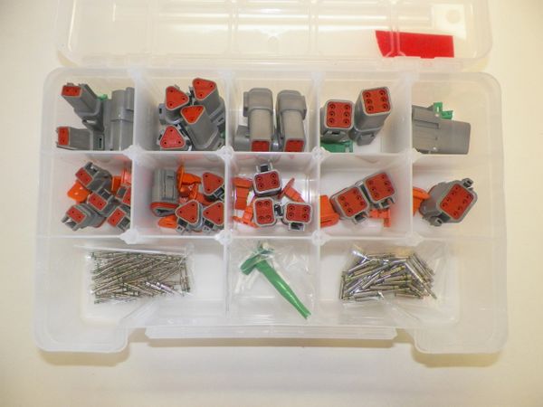 191 PC GRAY DEUTSCH DT CONNECTOR KIT SOLID CONTACTS + REMOVAL TOOL