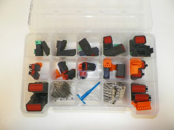 209 PC BLACK DEUTSCH DT CONNECTOR KIT STAMPED CONTACTS + REMOVAL TOOLS