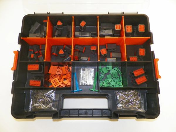 358 PC BLACK DEUTSCH DT CONNECTOR KIT SOLID CONTACTS + REMOVAL TOOLS
