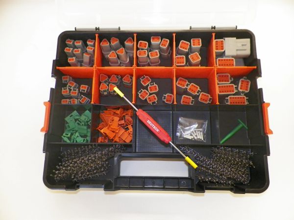 416 PC GRAY DEUTSCH DT CONNECTOR KIT STAMPED CONTACTS + REMOVAL TOOLS