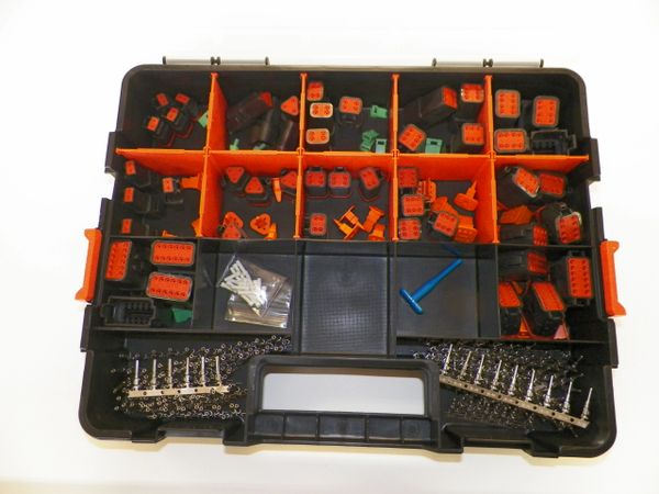 417 PC BLACK DEUTSCH DT CONNECTOR KIT STAMPED CONTACTS + REMOVAL TOOLS