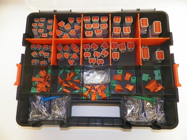 678 PC GRAY DEUTSCH DT CONNECTOR KIT SOLID CONTACTS + REMOVAL TOOLS
