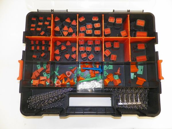 678 PC BLACK DEUTSCH DT CONNECTOR KIT STAMPED CONTACTS + REMOVAL TOOLS