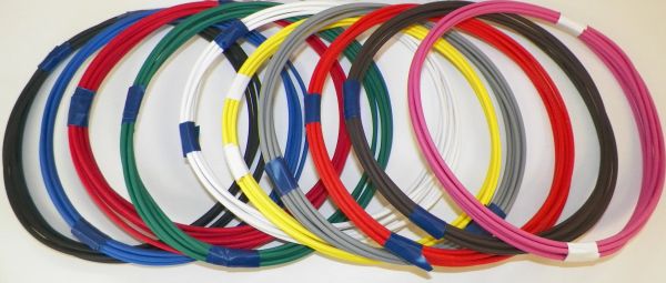 18 Gauge GXL Wire - 10 solid colors each 5 foot long