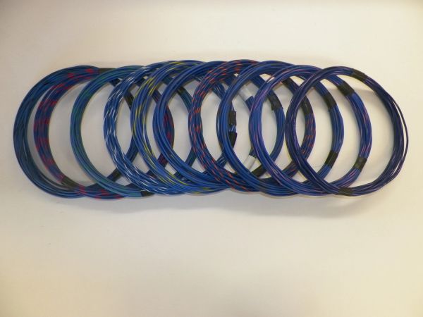 BLUE 16 gauge GXL wire - with stripe color and length options