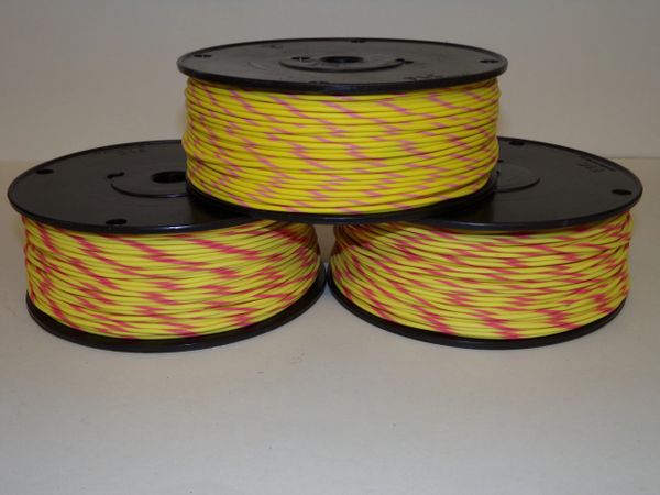 SPECIAL 18 GXL THREE 500 FOOT SPOOLS OF YELLOW/PINK