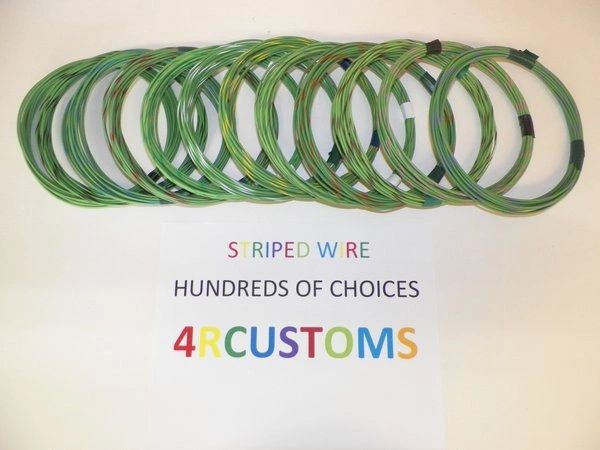 LIGHT GREEN 16 gauge GXL wire - with stripe color and length options