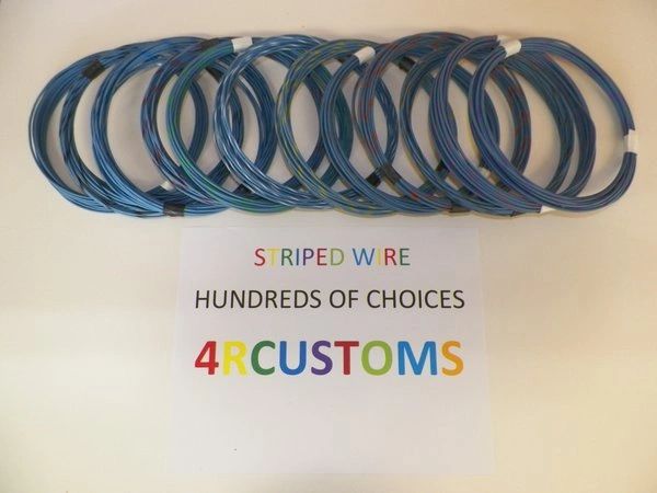 LIGHT BLUE 16 gauge GXL wire - with stripe color and length options