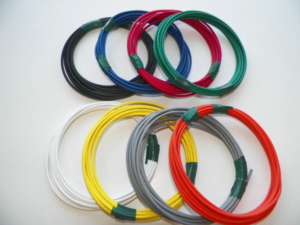 14 GAUGE GXL HIGH TEMP STRANDED PURE COPPER AUTOMOTIVE WIRE  Harley Stripe  Automotive Wire - 540 Colors Available - Custom Len